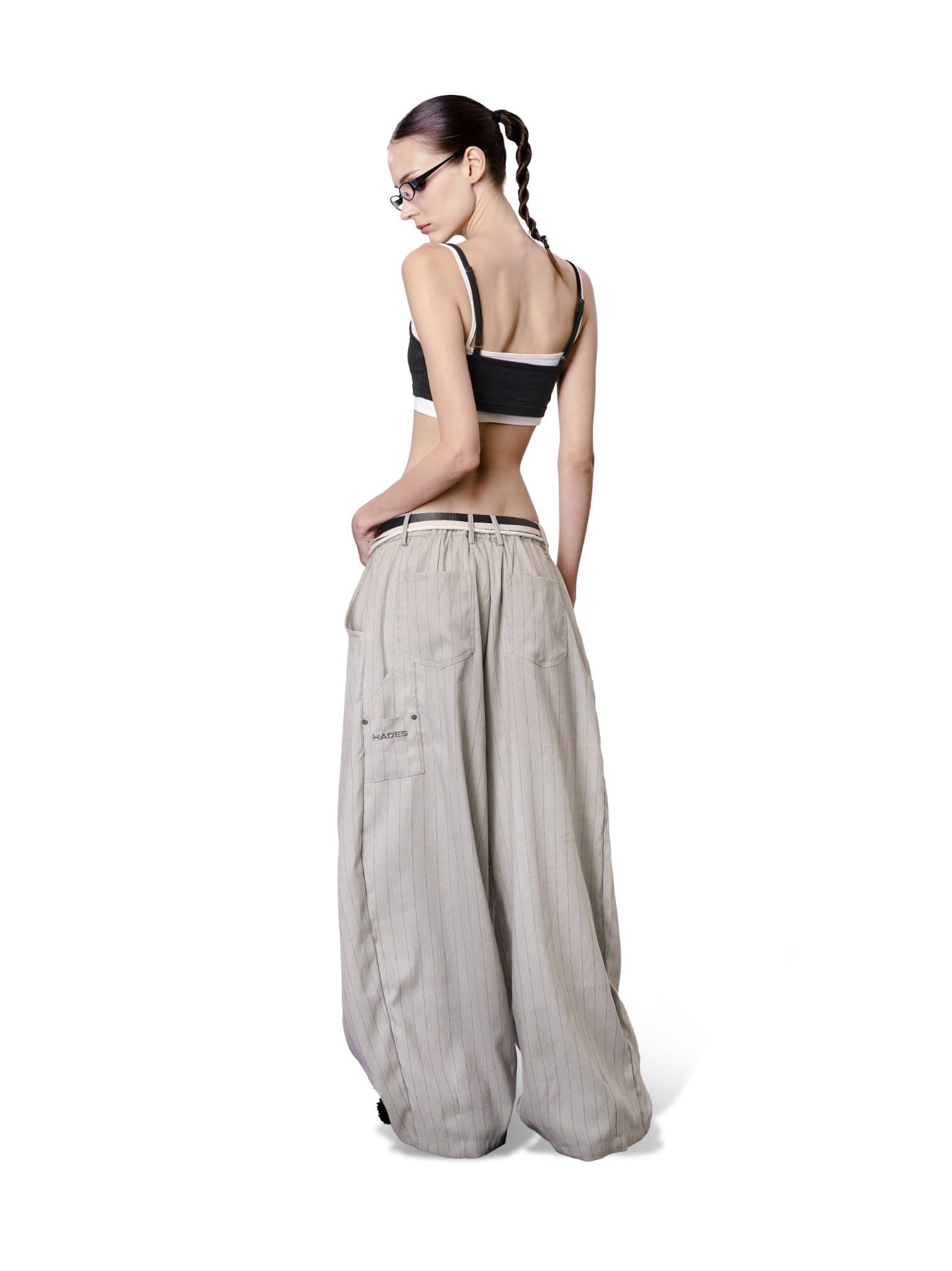  HADES BESTILO PINSTRIPE TROUSERS 