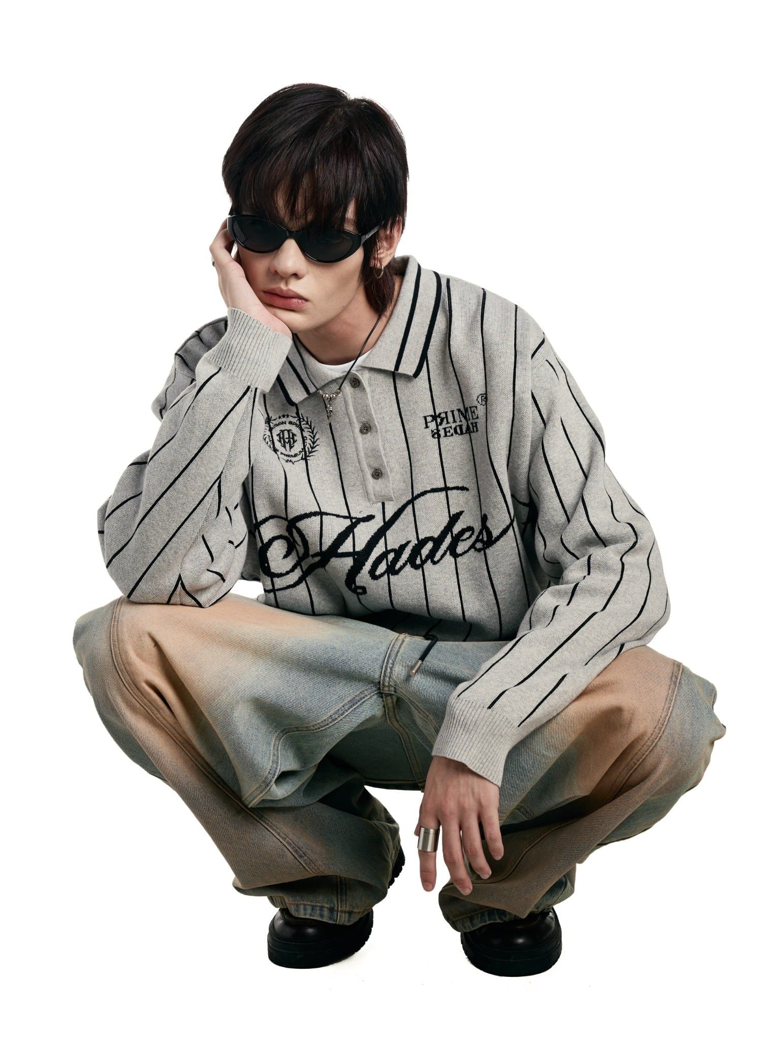  HADES CLASSIC POLO KNIT - GREY 
