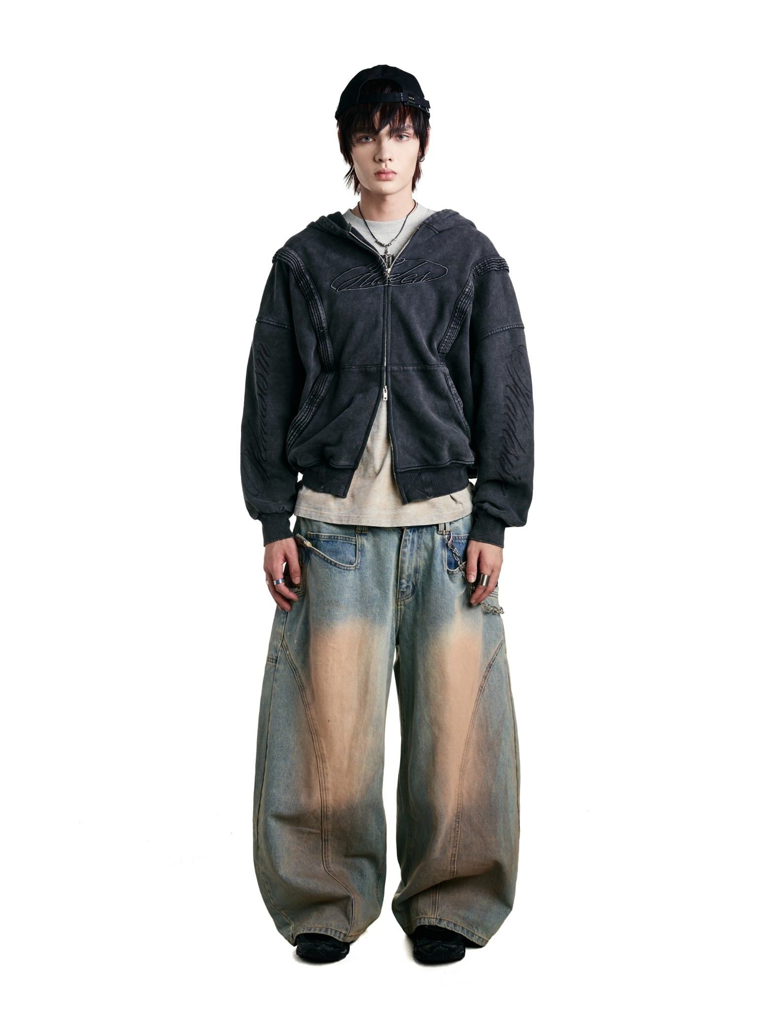 HADES CONTRAST SCRIPT HOODIE 