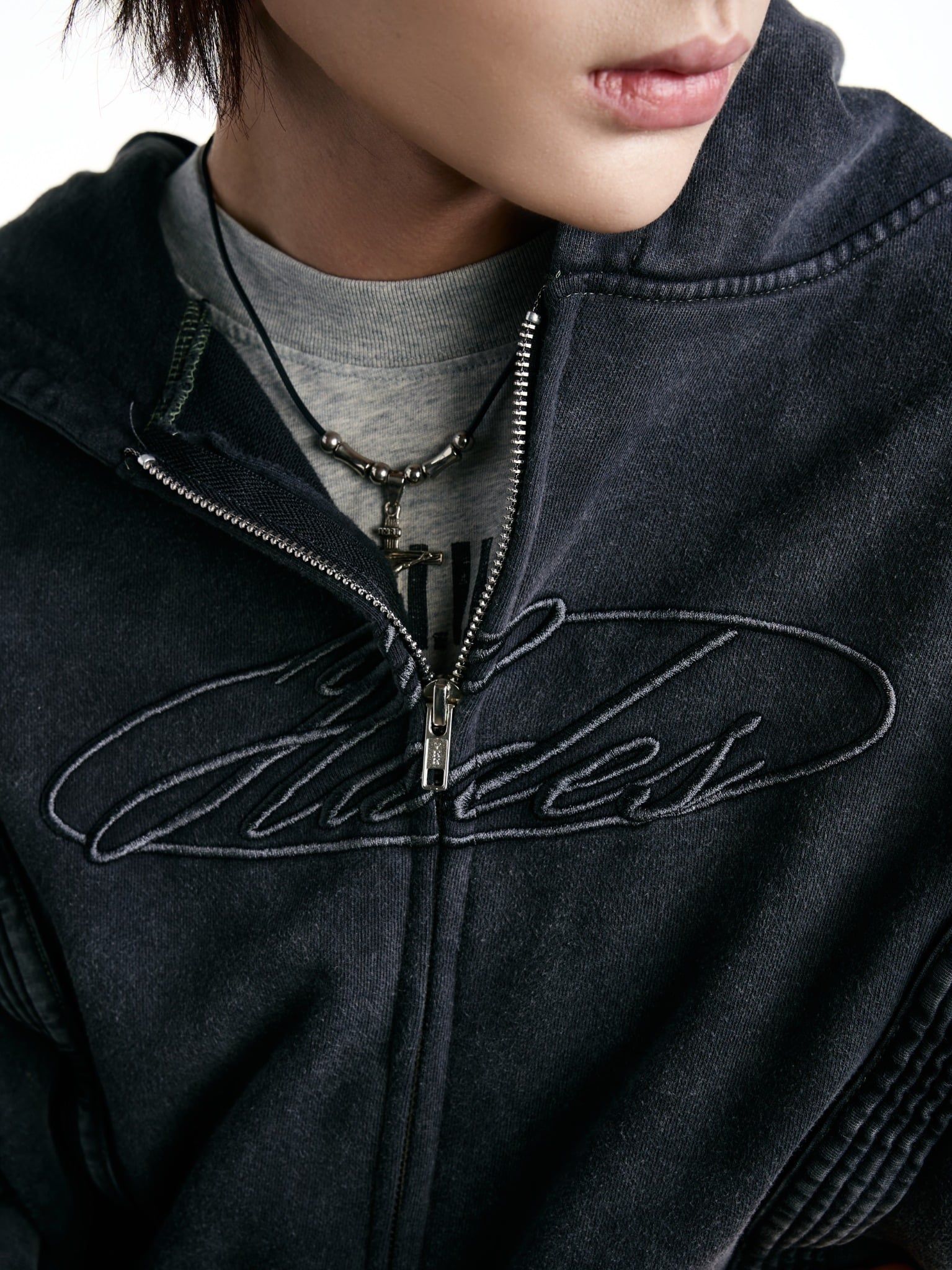  HADES CONTRAST SCRIPT HOODIE 