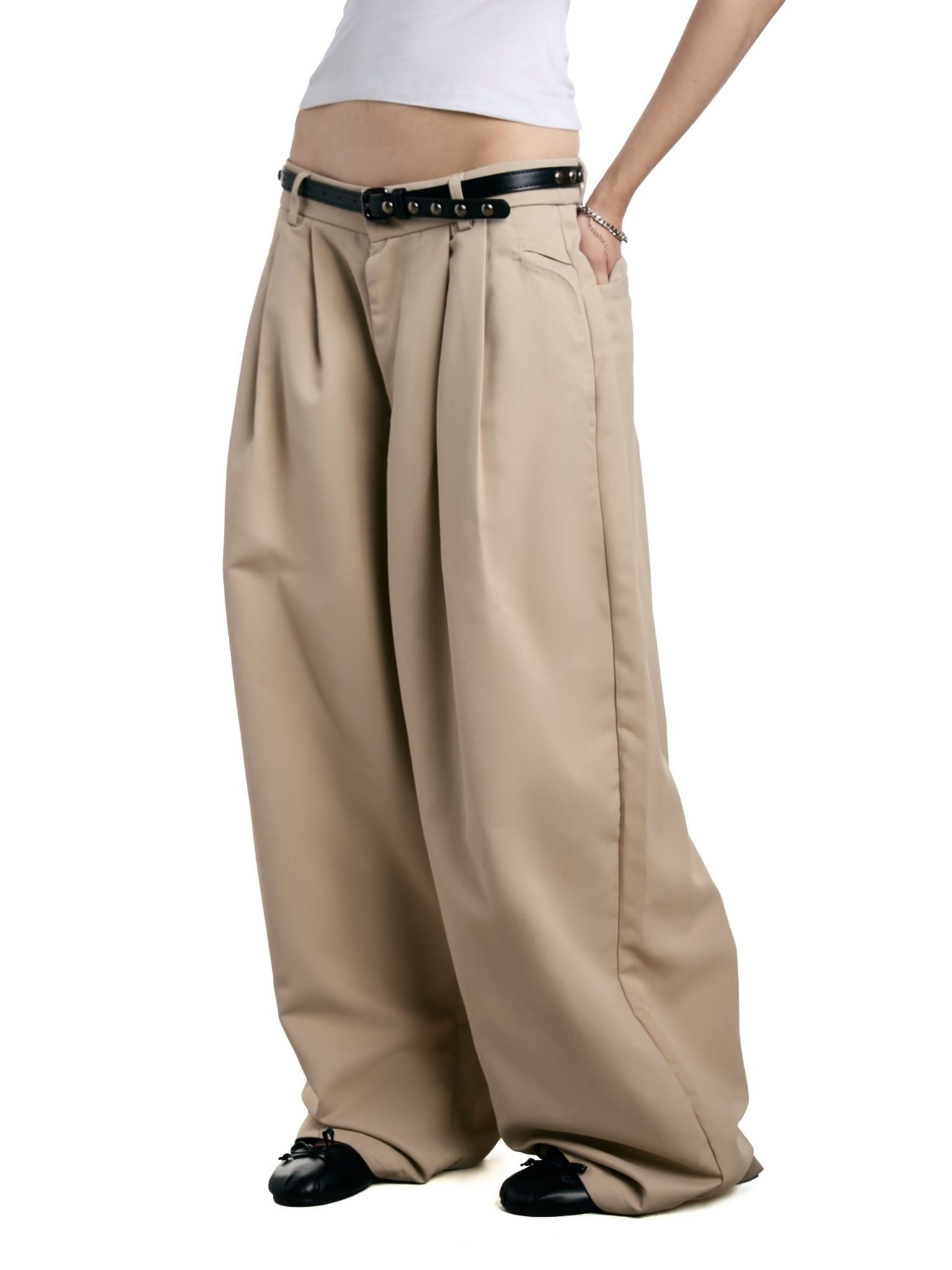  HADES TIMELESS WIDE-LED PANTS - TAN 