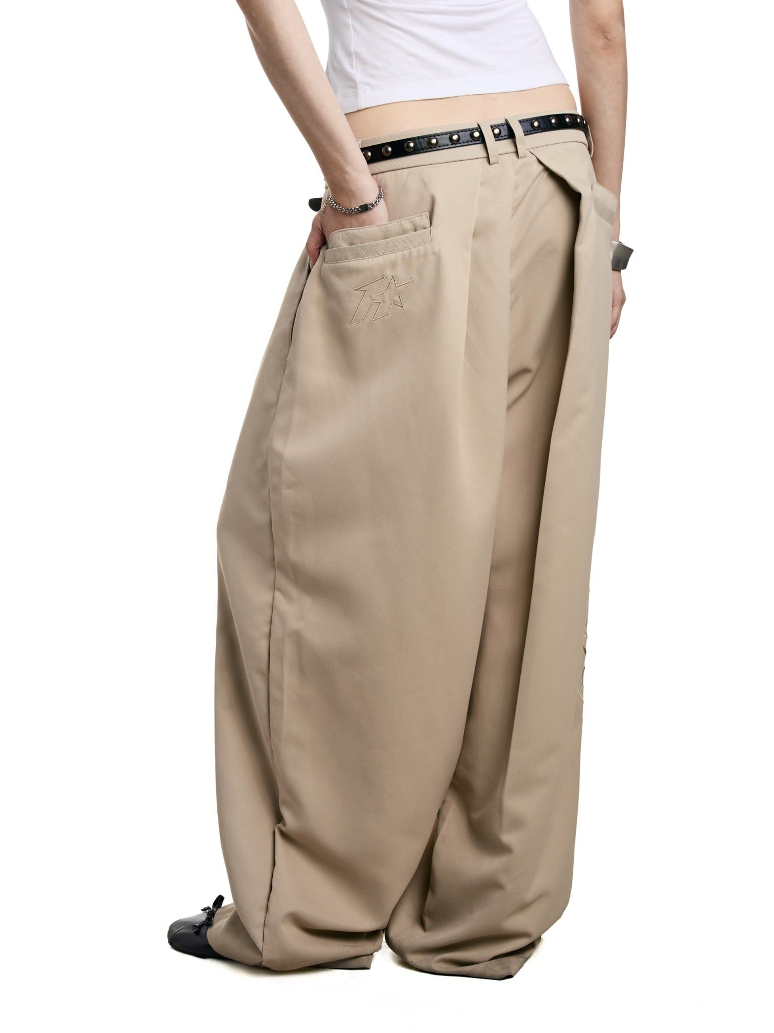  HADES TIMELESS WIDE-LED PANTS - TAN 