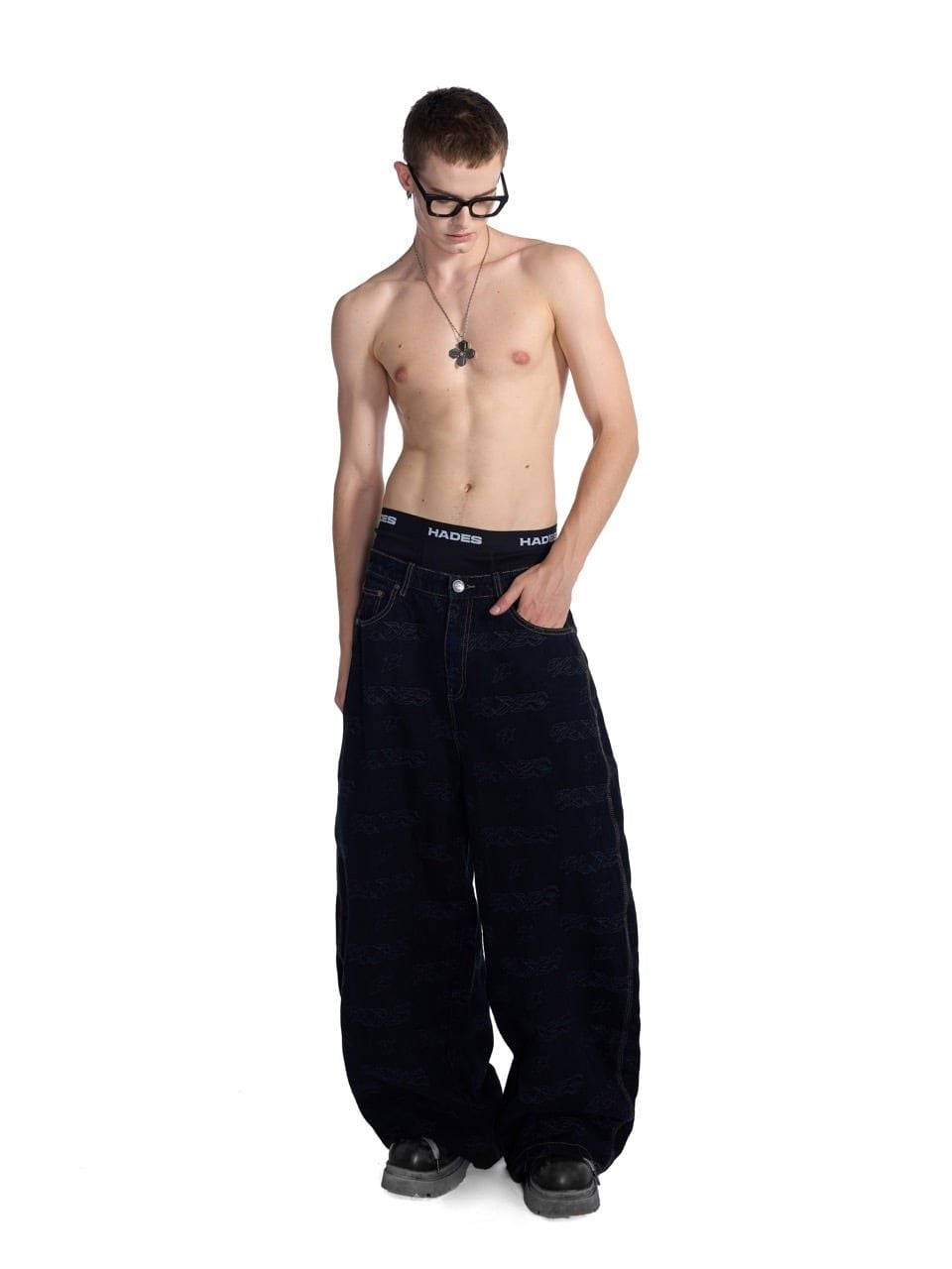  HADES REPEAT SCRIPT LOOSEFIT JEANS 