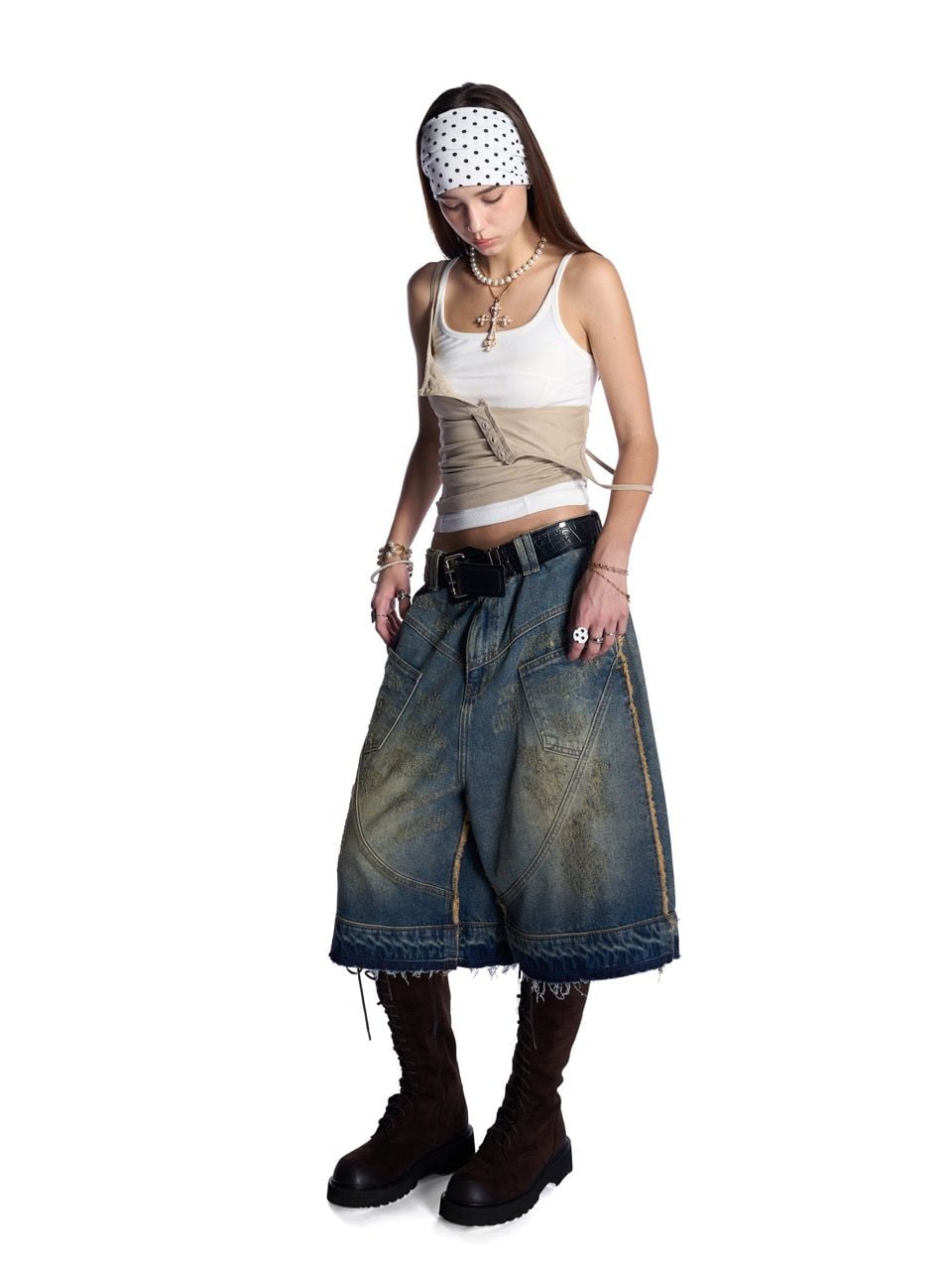  HADES GROOVY WASH JEAN SHORTS 