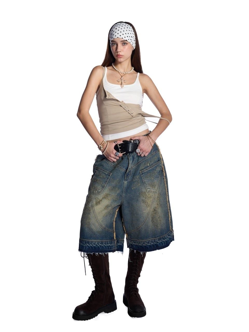  HADES GROOVY WASH JEAN SHORTS 