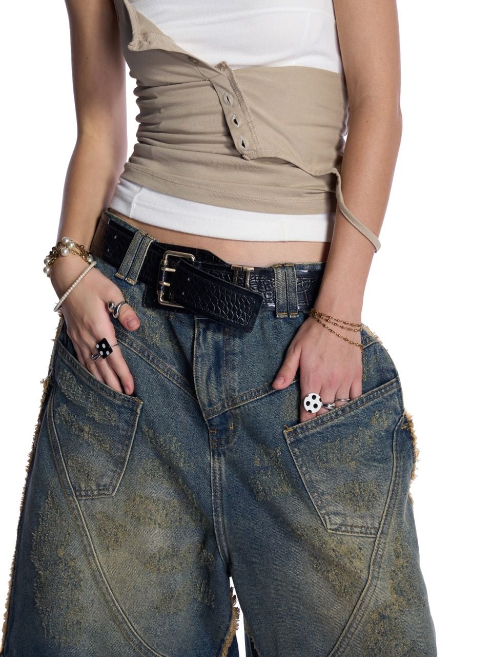  HADES GROOVY WASH JEAN SHORTS 