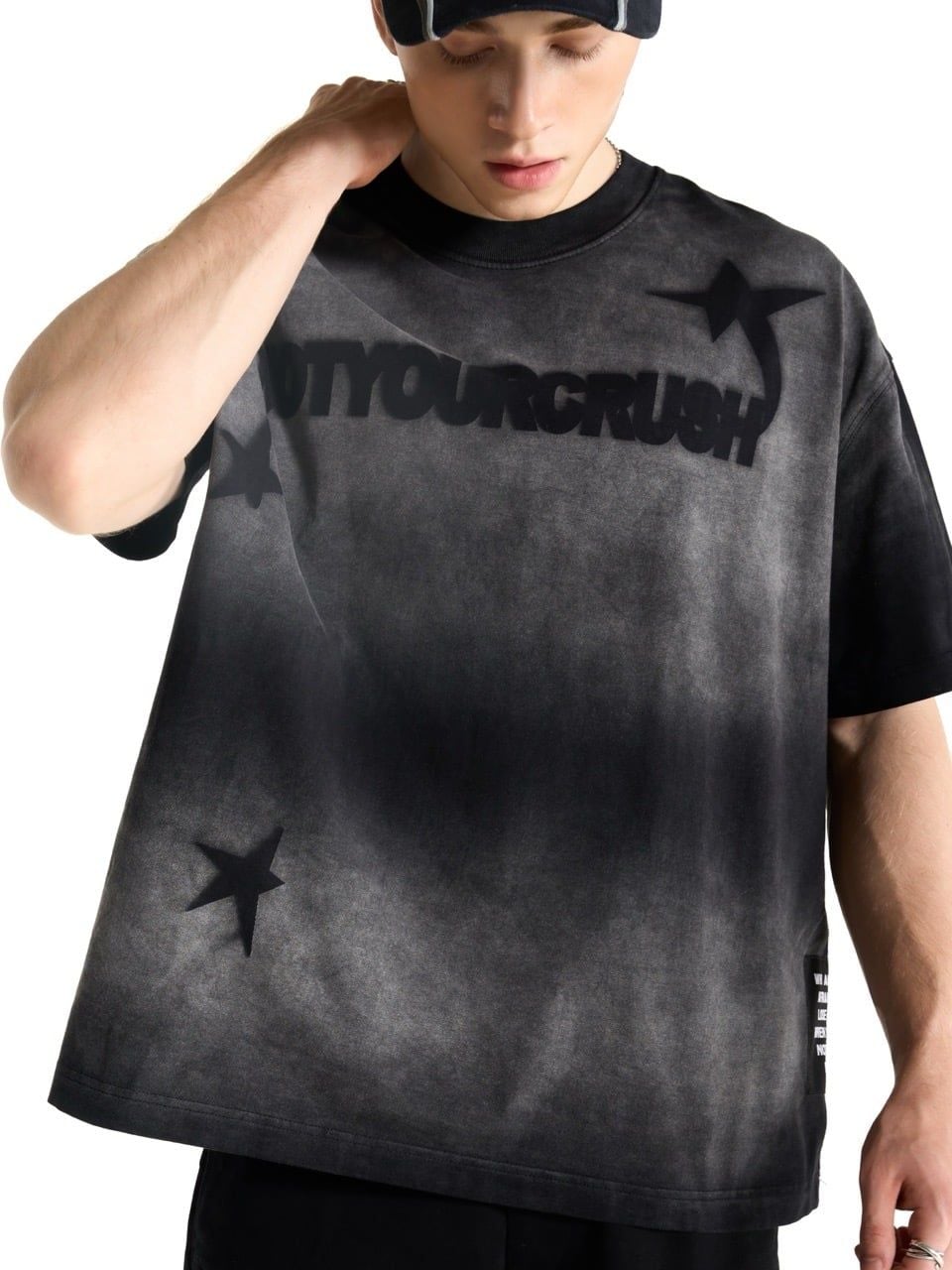  HADES NOTYOURCRUSH WASH TEE - GREY 