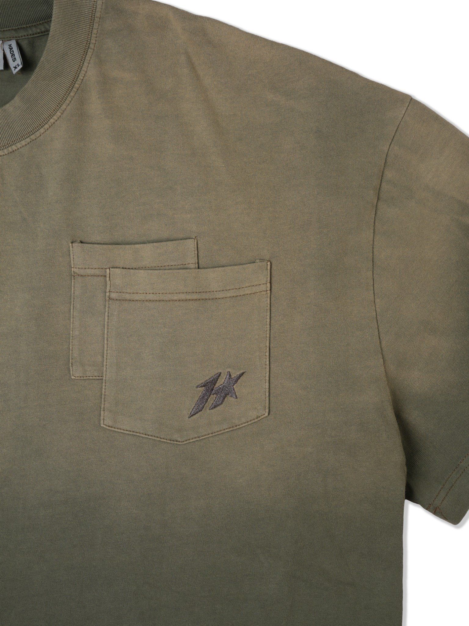  HADES FLORAL POCKET TEE - BROWN WASH 