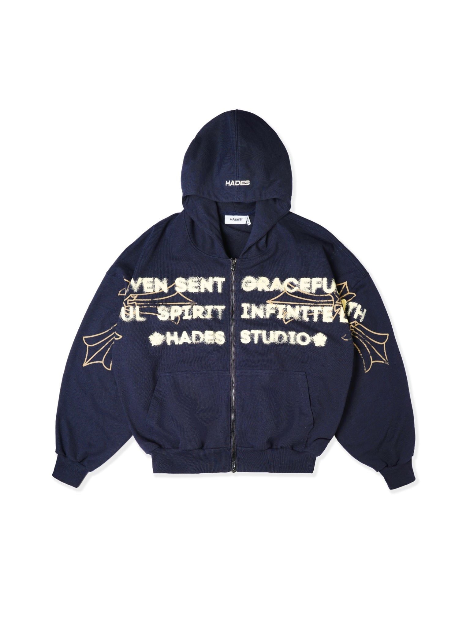  HADES HEAVENS CALL HOODIE ZIP - BLUE NAVY 