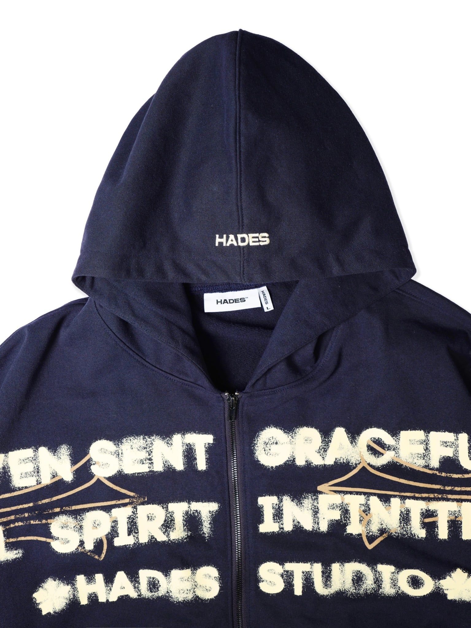  HADES HEAVENS CALL HOODIE ZIP - BLUE NAVY 