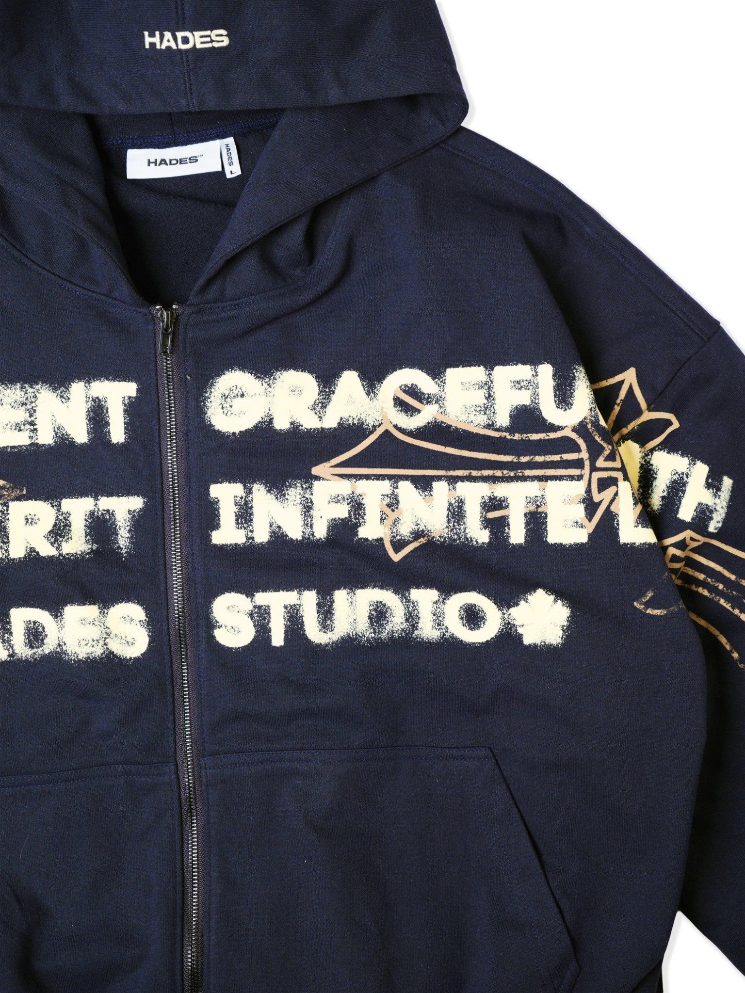  HADES HEAVEN’S CALL HOODIE ZIP - BLUE NAVY 