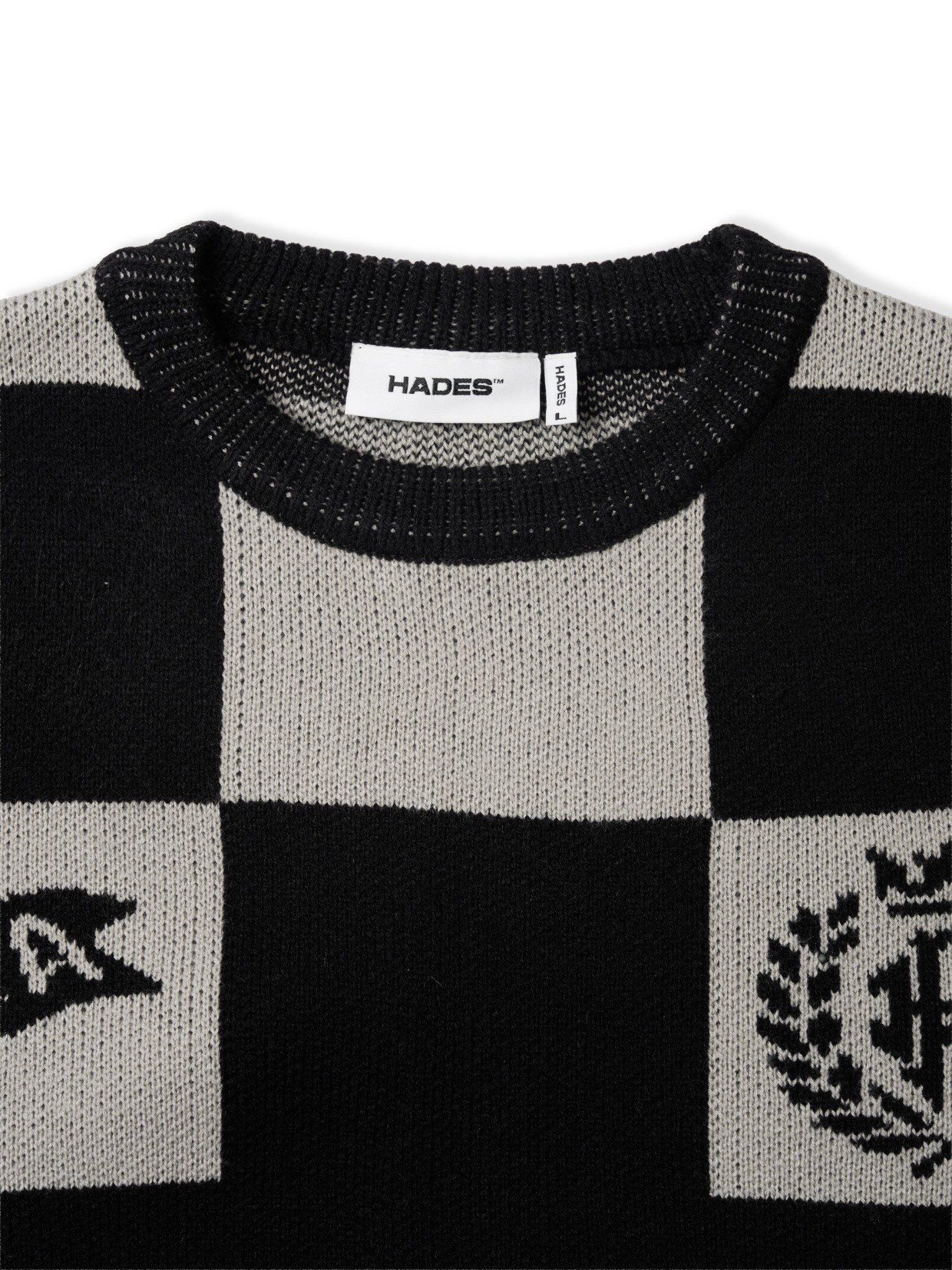  HADES DUAL TONE CHECKER SWEATER 