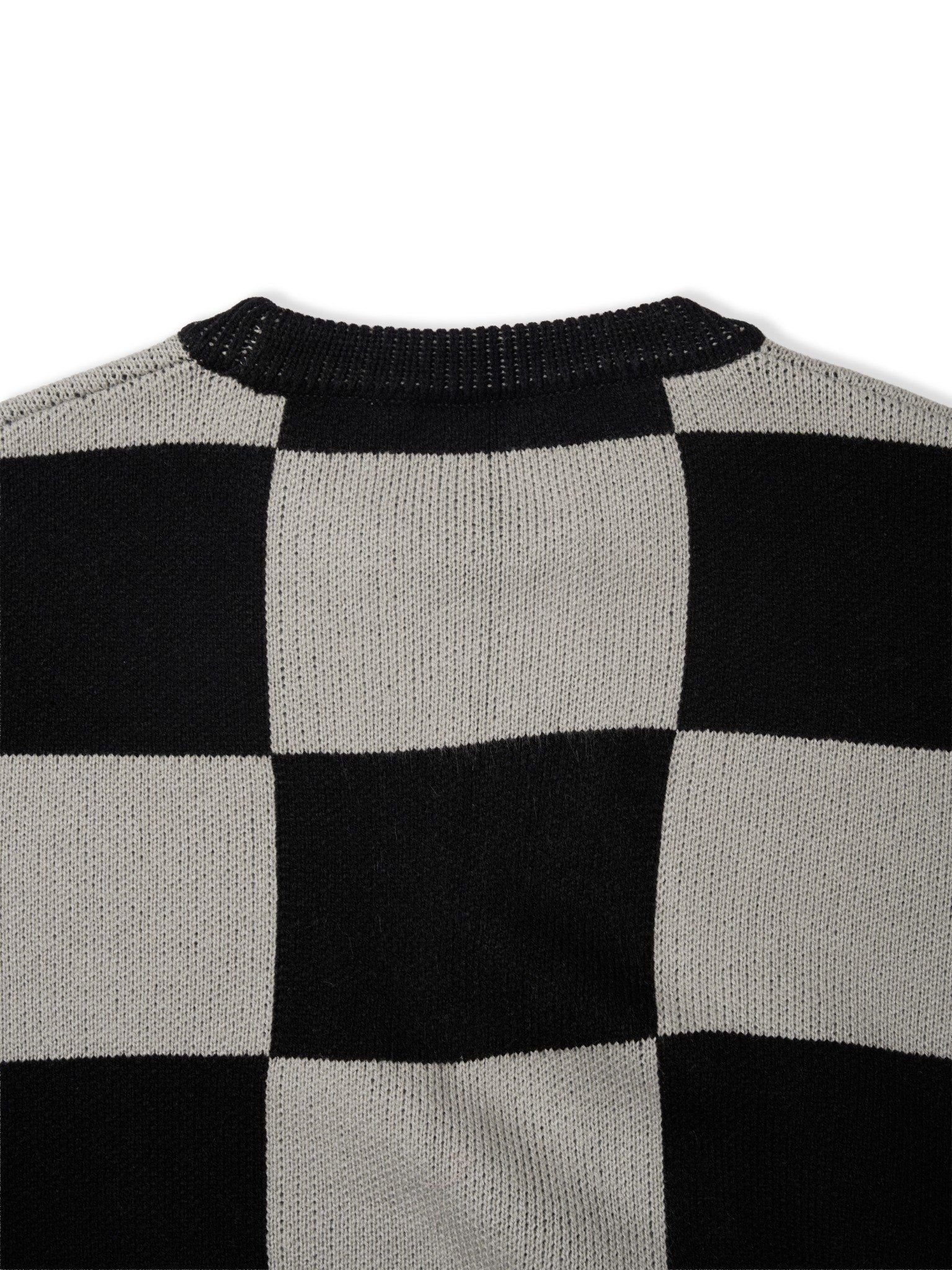  HADES DUAL TONE CHECKER SWEATER 