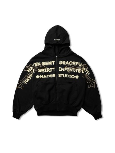  HADES HEAVENS CALL HOODIE ZIP - BLACK 