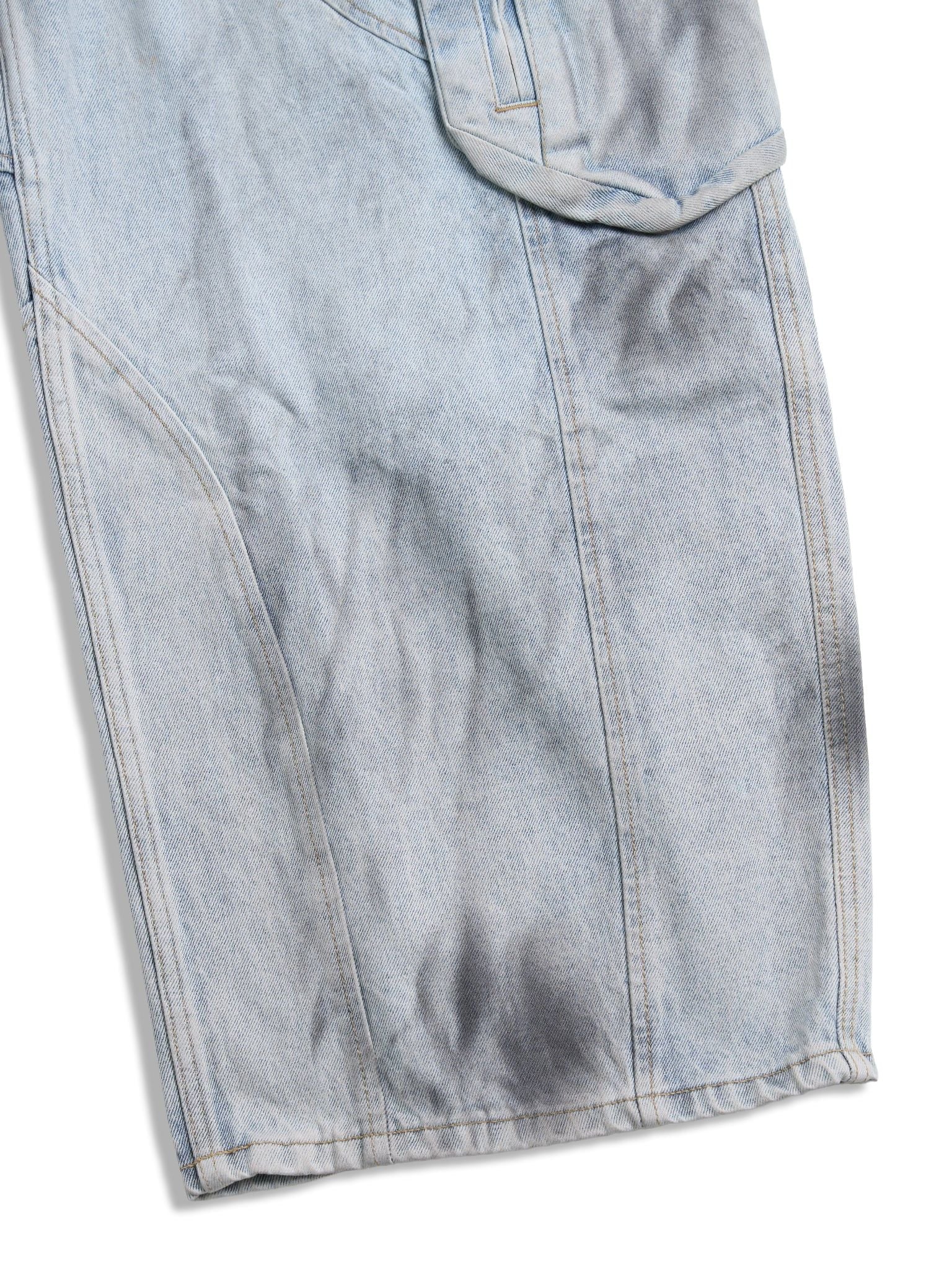 HADES OFF GRAY WASH CARGO JEANS 