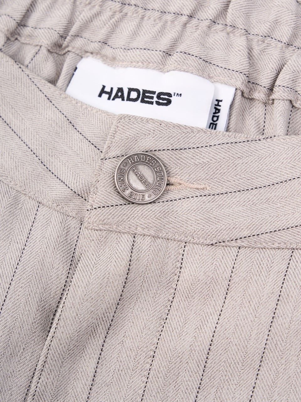  HADES BESTILO PINSTRIPE TROUSERS 