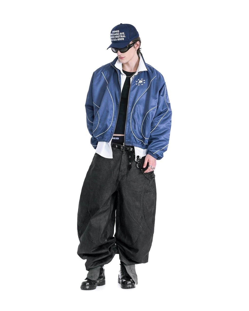  HADES TRANZIT TRACK JACKET - BLUE NAVY 