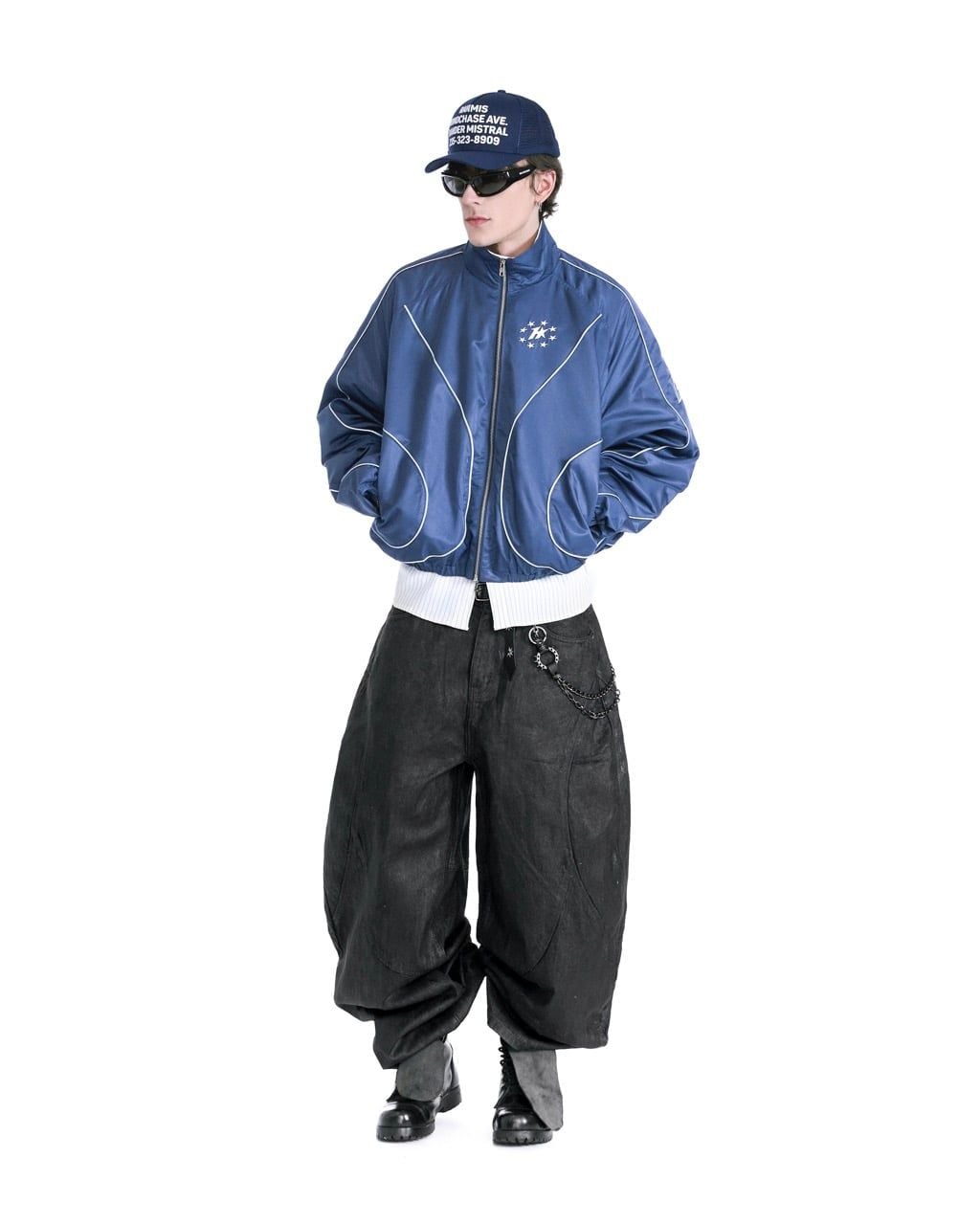  HADES TRANZIT TRACK JACKET - BLUE NAVY 