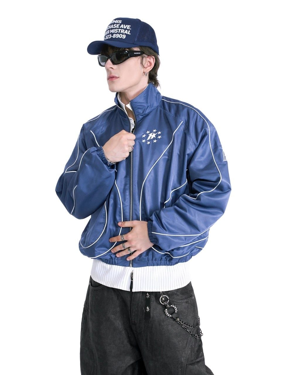  HADES TRANZIT TRACK JACKET - BLUE NAVY 