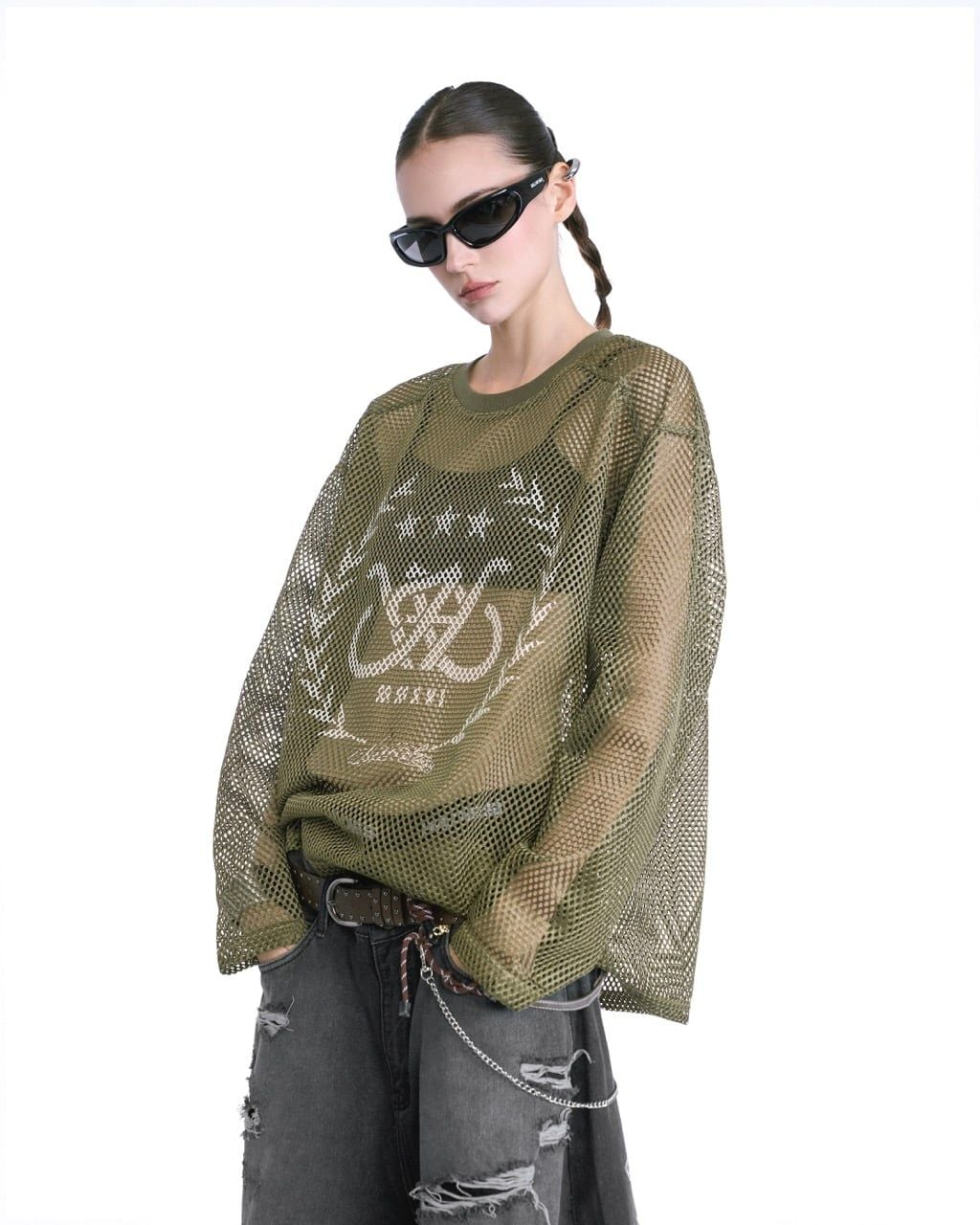  HADES LAUREL MESH LONGSLEEVE TEE - GREEN 