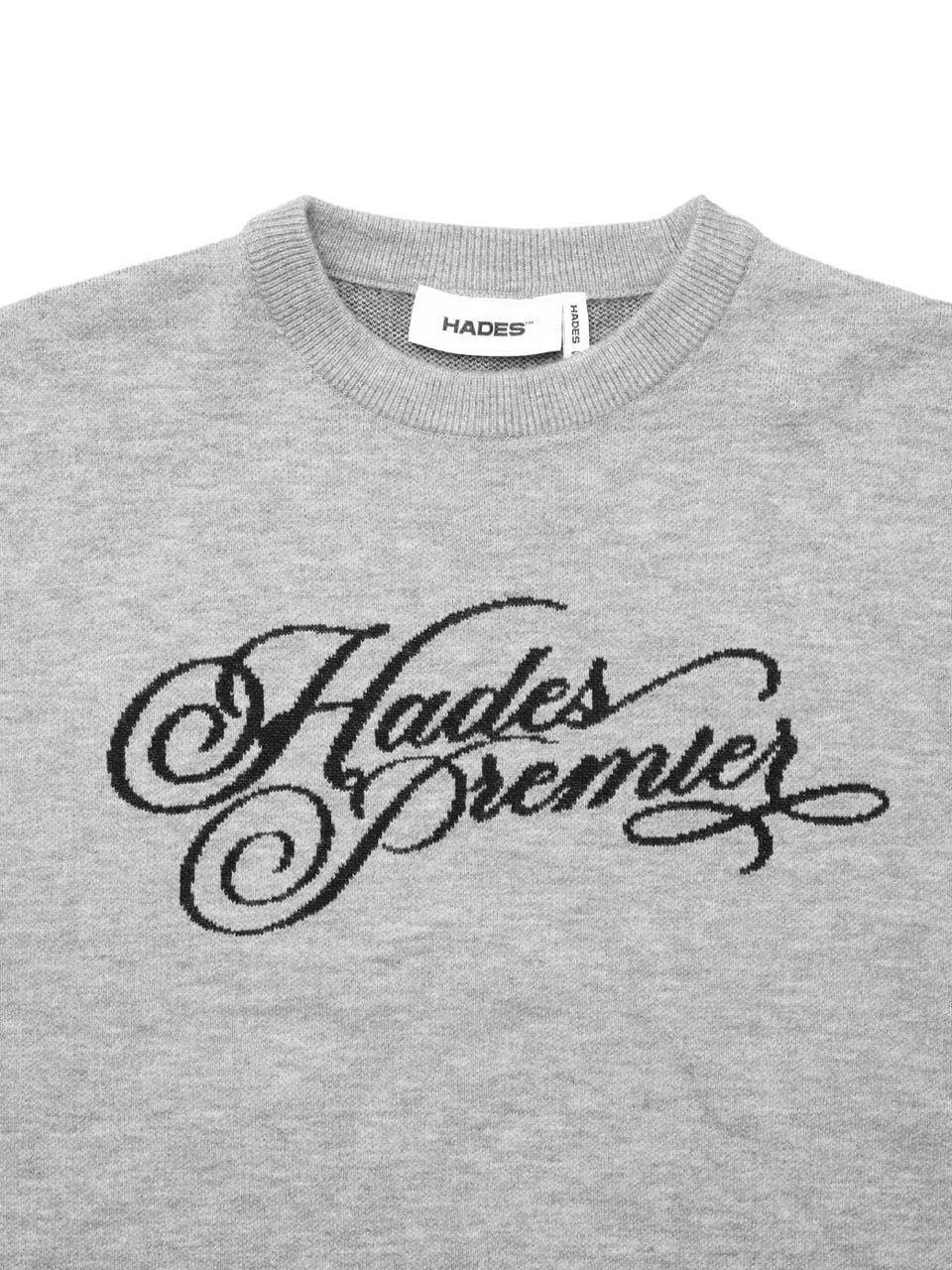 HADES STAMPED KNITTED TEE - GREY 