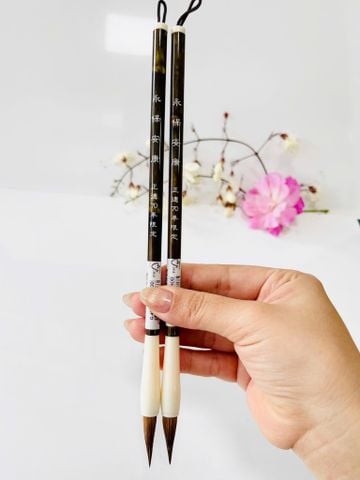 Bút lông thư pháp,vẽ tranh màu nước,vẽ tranh thủy mặc thanh trúc lông dê cán xanh 