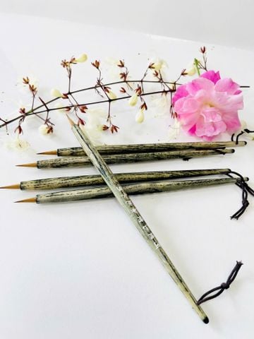  Cọ thư pháp Chengte thân xanh xám lông dê trắng 