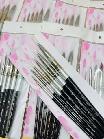  Cọ B207 6 cây lông sóc thân đen đầu tròn 