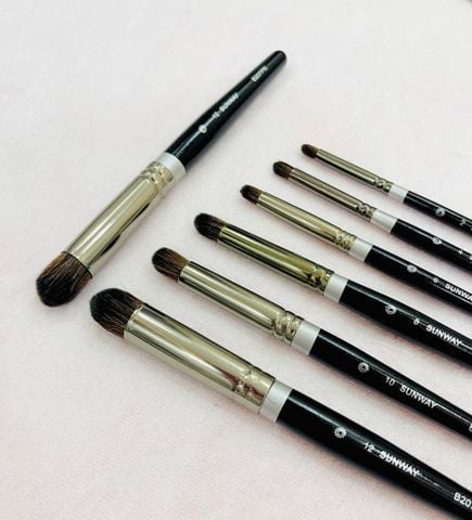  Cọ vẽ màu nước SUNWAY B207 đầu bằng trụ tròn 