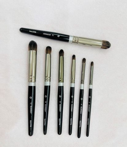  Cọ vẽ màu nước SUNWAY B207 đầu bằng trụ tròn 