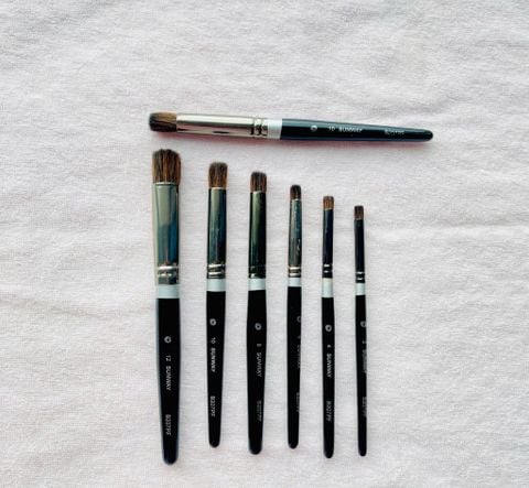  Cọ vẽ màu nước SUNWAY B207 đầu bằng trụ bằng 