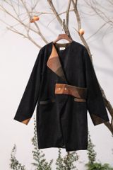 Áo khoác nhung dáng dài