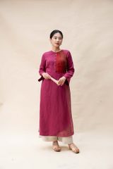 Áo dài 3 tà - Tím