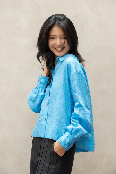 ASM đan nong sườn - Xanh Cyan - F