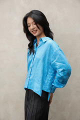 ASM đan nong sườn - Xanh Cyan - F