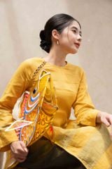 Áo dài TESA - Vàng