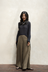 Áo đan nong dáng dài - Đen - F