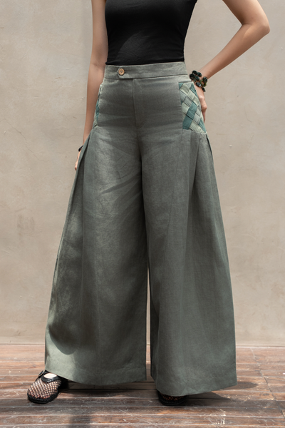 Quần túi đan nong - Rêu