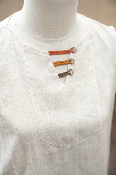 Áo ba lỗ pha biên - Muối tiêu - F