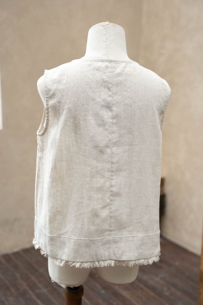 Áo ba lỗ pha biên - Muối tiêu - F