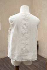 Áo ba lỗ pha biên - Muối tiêu - F