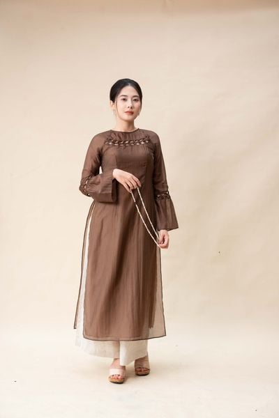 Áo dài đan nia 4 tà