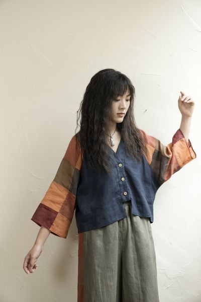 Áo kimono CATA - Navy - F