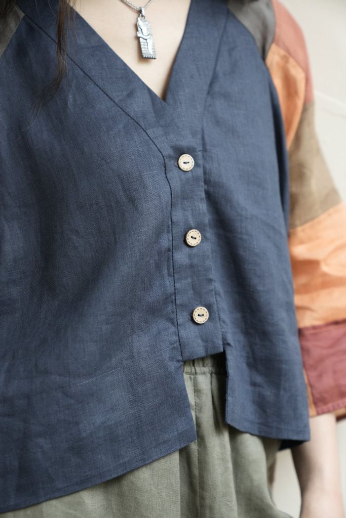 Áo kimono CATA - Navy - F