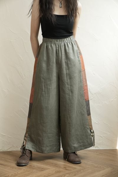 Quần đan lưới gấu - Rêu - F