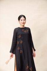 Áo dài 6 tà Đen