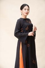 Áo dài 6 tà Đen