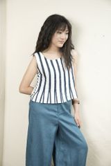 Áo ba lỗ đan nong - Kẻ xanh IRis