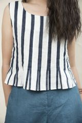 Áo ba lỗ đan nong - Kẻ xanh IRis