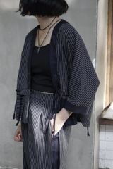 Kimono túi nổi  - Kẻ sọc đen - F